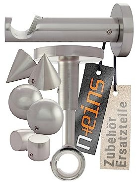 npluseins Zubehör Ersatzteile für Gardinenstangen Teleskopstangen 1602.2334, 1 Stück - Deckenhalter Zusatzhalterung