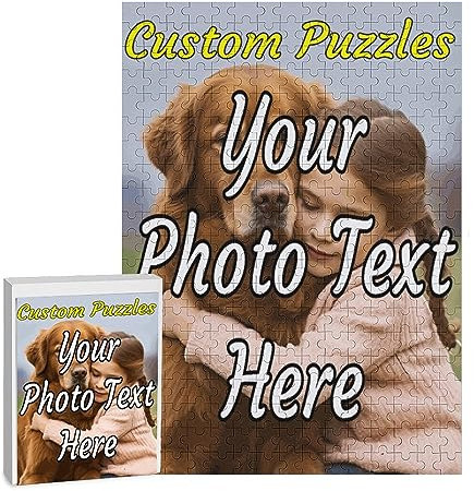 Personalised Puzzle Personalised Jigsaw Puzzle Custom Photos Puzzle 200/300/500/1000 Pieces, Custom Wooden Picture Puzzle for Adults Kids,Family Puzzle, Pet Puzzle Wedding Gifts