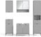 Vicco Badmöbel-Set Eliza, Badezimmerschrank-Set, Grau, 5 Teile