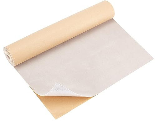 BENECREAT 40 cm x 3 m Feuille de Flocage de Velours Auto-Adhésive Blanc Antique Rouleau de Tissu de Velours Doublure de Tiroir pour la Décoration de Boîte à Bijoux 0.6 mm D'Épaisseur