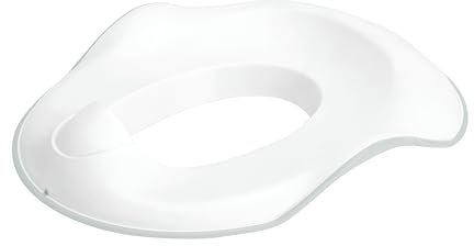 Ubbi Verstellbarer Toilettentrainer für Kleinkinder im Töpfchentraining mit integrierten Griffen und Bonus-Töpfchenhaken für einfache Lagerung, Grau