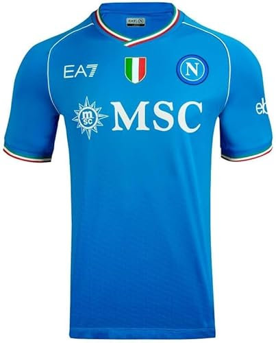 SSC NAPOLI Renntrikot, EA7, dreifarbiges Wappen, technischer Stoff Dry Touch, 2023/2024