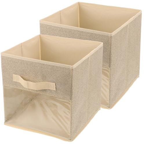 Luxshiny 2Pcs Wardrobe Clothes Organizer Foldable Storage Bins Collapsible Blanket Storage Bags for Underwear Sock Bra Jeans Container