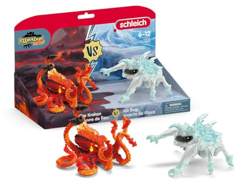 schleich 70826 Eiskäfer vs. Feuerkrake, ab 7 Jahren, ELDRADOR Creatures - Spielfigur, 31 x 16 x 18 cm