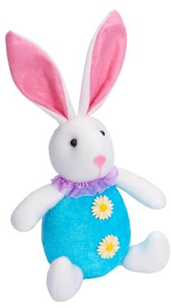 Osterhasen-Dekoration, beleuchtet, Osterhase, handgefertigt, Plüsch-Zwerge, Ostergeschenk, für Kinder, Erwachsene, Frühlingswichtel, Dekoration