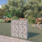 Keyroto Gabionen Gabionenwand Gabionen Hochbeet Gabionenkörbe Gabione Gabionenwand mit Abdeckung Verzinkter Stahl 80×20×100 cm