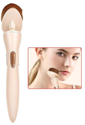 Pinceau De Maquillage Électrique – Pinceau À Blush Électrique Rotatif, Pinceau De Maquillage Vibrant | Brosse De Maquillage Fond De Teint Portable À 360 Degrés Pour Crème Liquide Pour Femme Et Femme