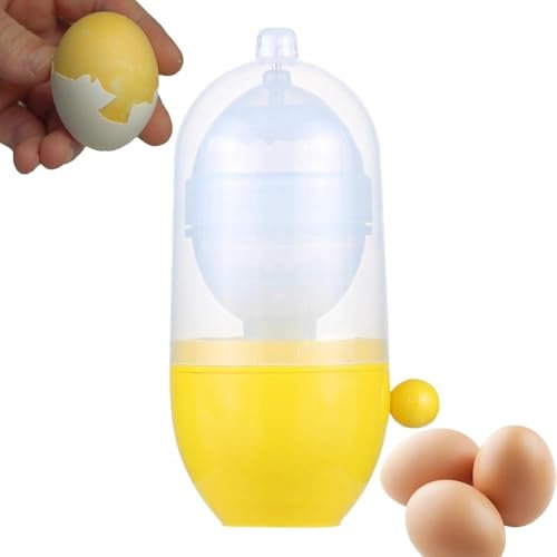 Manual Egg Spinner,Golden Egg Spinner with Drawstring - Hand Powered Kitchen Gadgets for Golden Egg Making Yolk White Mixer Cooking Utensil Kitchen Gadgets Egg Pudding Maker Food (A)