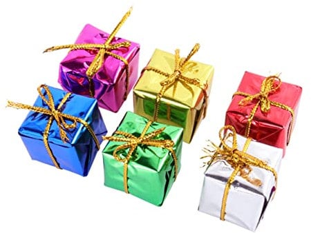 IMIKEYA 120 STK Weihnachtsschmuck Weihnachtsdekorationen weihnacjtsbaumschmuck weihnachtsdekos rosa Dekorationen glänzende hängende weihnachtsverzierung Weihnachtssto Geschenkbox