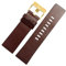 DKWOIS Kompatibel mit Diesel Leder Uhrenarmband DZ7332 DZ7314 DZ7311 DZ7332 Herren Armbanduhr Band Armband Zubehör 26MM 28MM 30MM 32M(Dark brown gold,24mm)