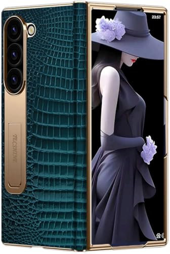 Étui en Cuir pour Samsung Galaxy Z Fold 6. Housse à Charnière en Cuir Téléphone. Samsung Z Fold6 Coque pour Téléphone Portable à Écran Pliant. Case