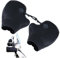 Manchons de guidon de moto 1 paire de gants de guidon de vélo imperméables et coupe-vent avec cordon de serrage en polaire épaisse pour guidon de motoneige, chauffe-mains de moto chauds pour le cyclis