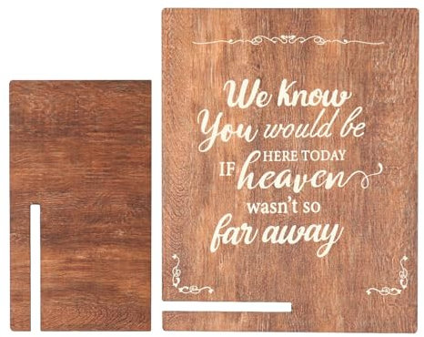 Placas conmemorativas de madera para decoración de mesa de duelo para difuntos, placas conmemorativas de boda para pared, escritorio, letrero conmemorativo