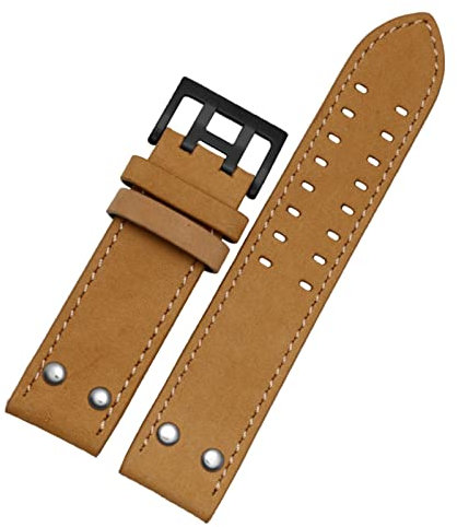 QTYQWC Echtes Lederarmband für Hamilton H760250 H77616533 Armband Markenuhrenarmbänder 20 mm 22 mm mit Knopfverschluss