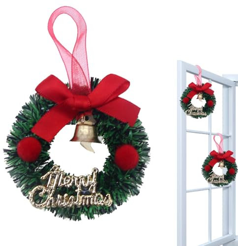 Corona navideña para Puerta,Coronas navideñas para Puerta Principal - Decoraciones navideñas con guirnaldas - Hermosas Decoraciones navideñas de guirnaldas para Navidad en Interiores/hogares