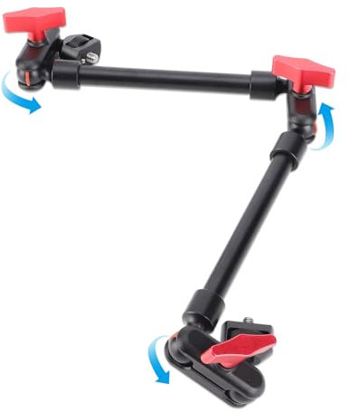 LICAEVEY 22 Adjustable Magic Arm with Clamp Camera Mount, Articulating Arm Friction Magic Arm Camera Mount Clamp with 1/4in Thread for LED Light Video Rig Tripod Action Camera