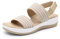 DREAM PAIRS Sandalias Deportivas Planos Mujer Zapatos de Tacón Cuña con Suela Ligera EVA Tranpirables para Paseo Playa Viaje,Size 40.5,Beige,DWUMFS2522