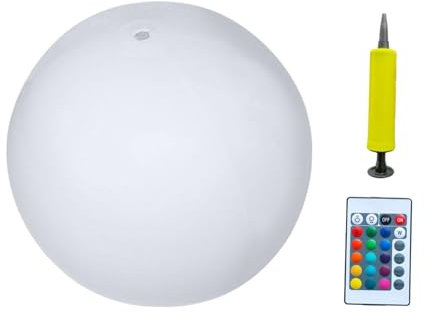 Dickly 4 Stück aufblasbarer Wasserball mit Farbwechsel, Outdoor-Aktivitäten, Partyzubehör, Pool-Spielzeug, beleuchtet für Hinterhof, Konzertgarten