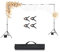 VEVOR Support Toile de Fond 198 x 300 cm, Kit Support Fond Photo Taille Réglable, en Acier au Carbone, Portable, avec 5 Barres Transversales, pour Mariage Studio Photographie Soirée Exposition