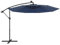 RELAX4LIFE Ombrellone da Giardino 300 cm, Ombrellone Parasole con Luci LED, Inclinazione Regolabile, Pannello Solare, Ombrellone da Esterno per Patio, Cortile, Ristorante o Bar (Blu)