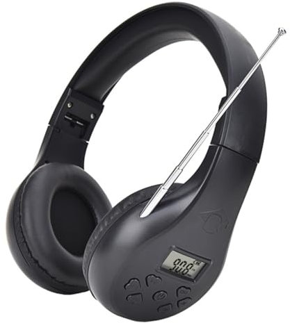 SEWOART Faltbare Fm Radio Kopfhörer Mit Digitalanzeige Für Joggen Mäharbeiten Und Freizeitaktivitäten Bequeme Ohrpolster Und Einfache Steuerung Für Erwachsene