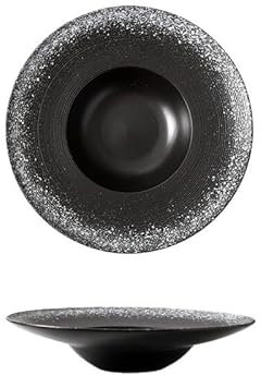 YOPI Japanese Ceramic Straw Hat Plate - Large Soup Pasta Dish for Hotel, Restaurant(Twiligh)