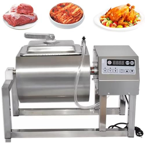 Tumbler per Marinatura Sottovuoto 18l - 3 Velocità,Rotazione Bidirezionale,Timer 1-99 Min,Per Carne E Verdure (Uso Commerciale)
