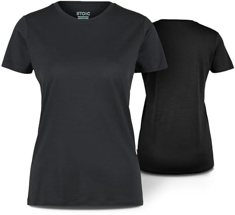 Stoic – Women's Merino155 LaholmSt. Merino T-Shirt Damen aus 87% Merinowolle Anteil – Atmungsaktives Kurzarm Shirt für Wandern & Freizeit – Geruchshemmend & temperaturregulierend