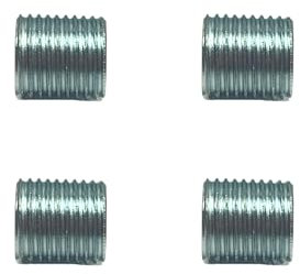 HALOTEC | 4er Pack Gewinderöhren M10x1 verzinktes Metall | 10 mm Metallröhren für Lampenfassungen, Gewindelampen | Beleuchtungszubehör, Lampenreparatur, Lampenmontage Zuhause Büro