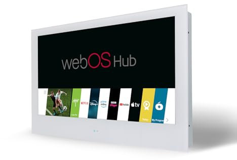 WaterVue Bathroom Smart TV White, WEBOS, HD, IP65 Waterproof, Mist Free,Built-in-speakers (32, Inches)