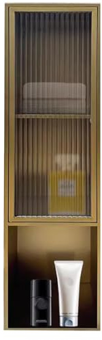 GUHPZA Niche De Douche en Acier Inoxydable, Niche Murale sans Carrelage, Étagère De Douche À Trois Niveaux, Niche De Douche Encastrée pour Le Rangement De La Salle De,Metallic-90x28x14cm
