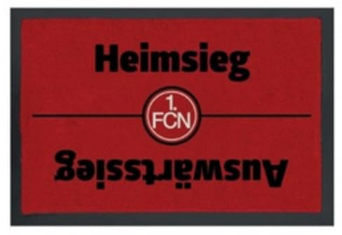 1. FC Nürnberg Fußmatte – Offizieller FCN Fanartikel, rutschfeste Schmutzfangmatte für Innen & Außen, robuste Türmatte für Eingang, Fußball Geschenk für Fans