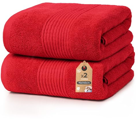 Cloud Pillow 2er Set Badetücher 70x140 cm 100% Baumwolle, 500 g/m2 | Duschtuch, weich, saugstark und langlebig, Oeko-TEX, ideal für Bad & Wellness