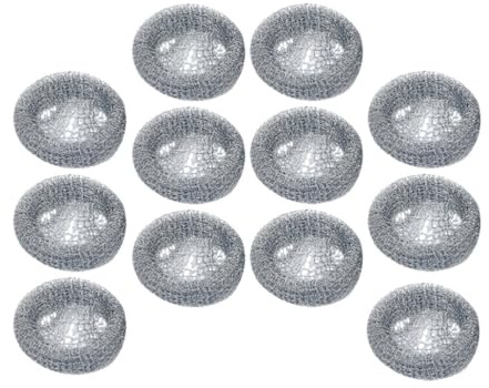 POPETPOP 12pcs Washing Machine Lint Filter for Hose with 304 Stainless Steel Mesh and Ties, Sturdy Washer Drain Filter Preventing Clogging of Drains, Suitable for Washing Machine Hose
