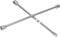 KS Tools 518.1155 Chiave a Croce per Bulloni Ruote, Cromata Opaca, Teste Lucidate, 24 X 27 X 32 mm X 3/4