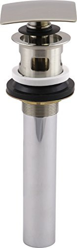 Delta Faucet 72175-CZ Square Push Pop-Up Bathroom Sink Drain with Overflow, Champagne Bronze