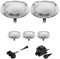 ledscom.de LED Boden-Aufbau-Leuchte Bunda, 2-flammig, für außen, befahrbar, warm-weiß, 5er Set