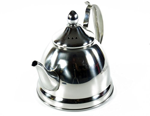 Stainless Steel Tea Pot 1L Tea Pot Tea Mulled Wine Coffee Tea Silver Kettle