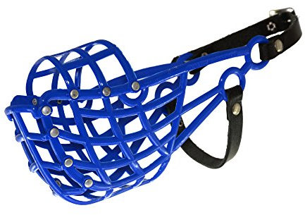 Don Pare Maulkorb Modell 103 Trainings- Und Transportmaulkorb Für Mittelgroße Hunde Mit Schmalem Kopf Whippet In Blau Auch Rennmaulkorb und Coursingmaulkorb