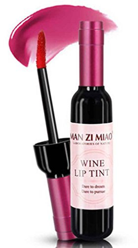 Babysbreath Forma de Botella de Vino Brillo Labial Maquillaje de Larga duración Maquillaje Labial líquido Pintalabios RD02