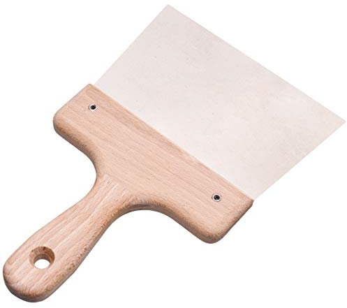 Spachtel 160 mm breite Klinge Edelstahl rostfrei Holzgriff