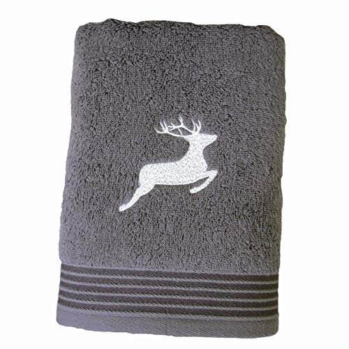 framsohn Frottier Duschtuch Hirsch 67 x 140 cm Taupe - Braun