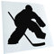 Kiwistar - Autoaufkleber - Eishockey Puck Spieler Figur - schwarz - 10,5x10cm - Heckscheibe Auto Aufkleber wetterfest für Kfz LKW Mofa Truck - Sticker außen selbstklebend Tuning Zubehör für Fenster