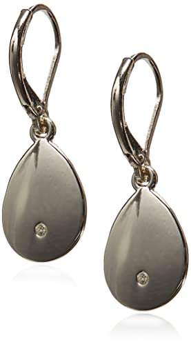 Nine West Silver Teardrop Earrings for Women - Dangle Leverback Earrings with 0.78in Drop, Silver Tone Base Metal Chandelier Style - Lightweight & Stylish Jewelry for Everyday Wear