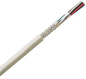 WITTKOWARE LiYCY 8x0,25mm² Elektronik-Steuerleitung mit Geflecht Abschirmung, Kupfer, Mantelfarbe grau, Kabellänge 25m