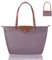 BOJLY Borsa da Donna a Tracolla in Nylon con Diamanti - Pieghevole, Impermeabile, Grande per Shopping e Viaggio - Viola