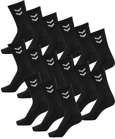 Hummel Unisex Sportsocken Basic - 15er Pack I Schwarz 36/40