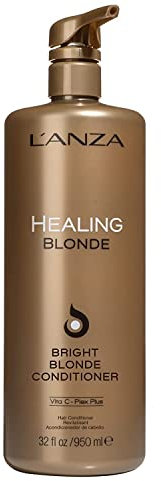 L’ANZA Heilende Blondine Hellblonder Conditioner (950 ml), für Natürliches & Entfärbtes Blondes Haar - für Mehr Glanz und Helligkeit, Sulfatfrei, Parabenfrei & Glutenfrei, Conditioner blondiertes Haar