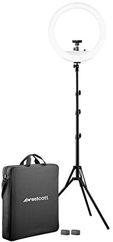 Westcott 18” Bi-Color LED Ring Light Kit with Batteries and Stand