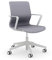 Viasit Drumback Konferenz Drehstuhl mit telegrauem Gestell - ergonomisch und bequem, individuell anpassbar, mit Armlehnen, (Silbergrau)